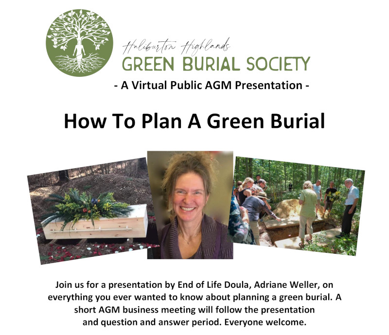 Haliburton Green Burial Society AGM poster